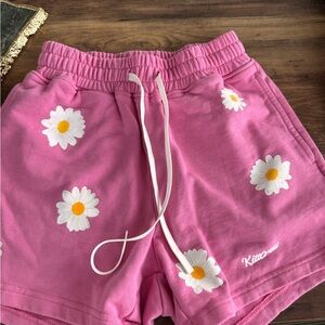 Kill Crew pink daisies sweatshorts shorts